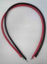 Silikonkabel - rot/schwarz | 25 mm²/4AWG | 1000mm | 1. Ende: M8 Ringkabelschuh - 2.Ende: Aderenhülse