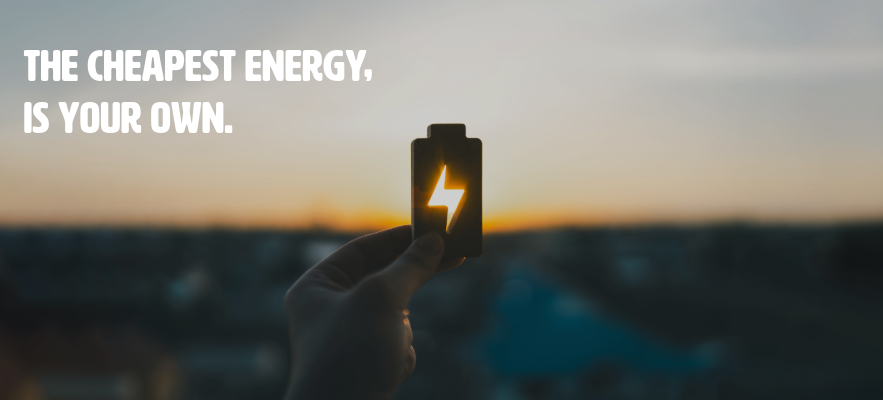  A symbol of a solar storage system in the sunset.